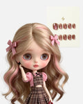 Strawberry chocolate cat eyes Press ons