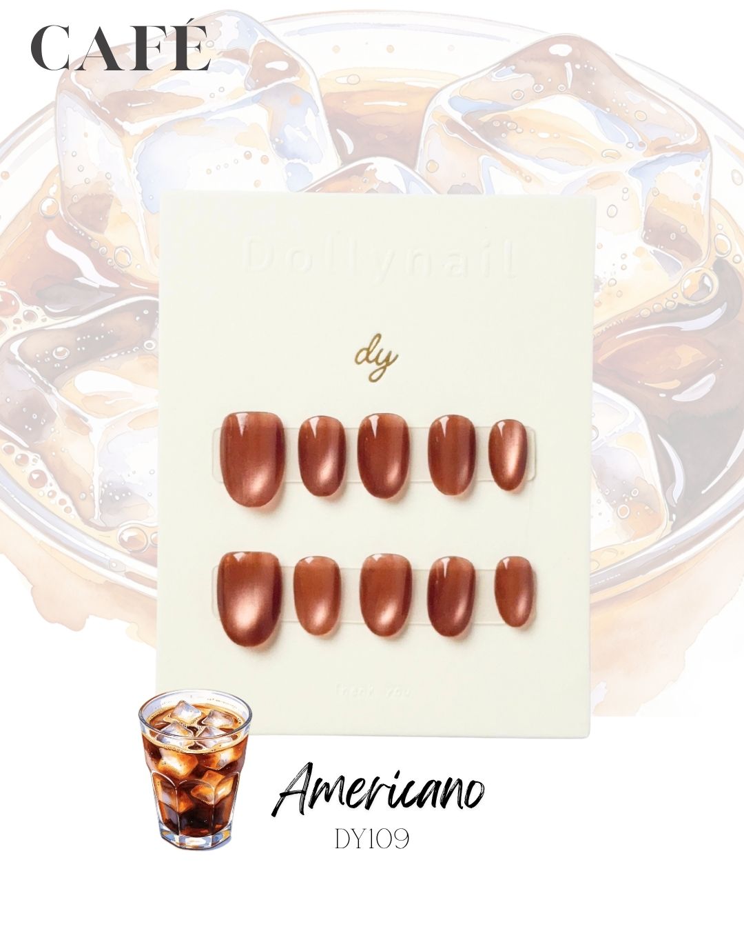 Americano cat eyes Press ons