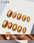 caramel latte cat eyes Press ons
