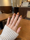 caramel latte cat eyes Press ons