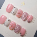 Dollynail 輕奢高級感手工訂製穿戴甲成品。Dollynail luxury aesthetic premium handmade press-on nails.