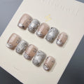Silver Silhouette - Translucent Nude & Liquid Chrome