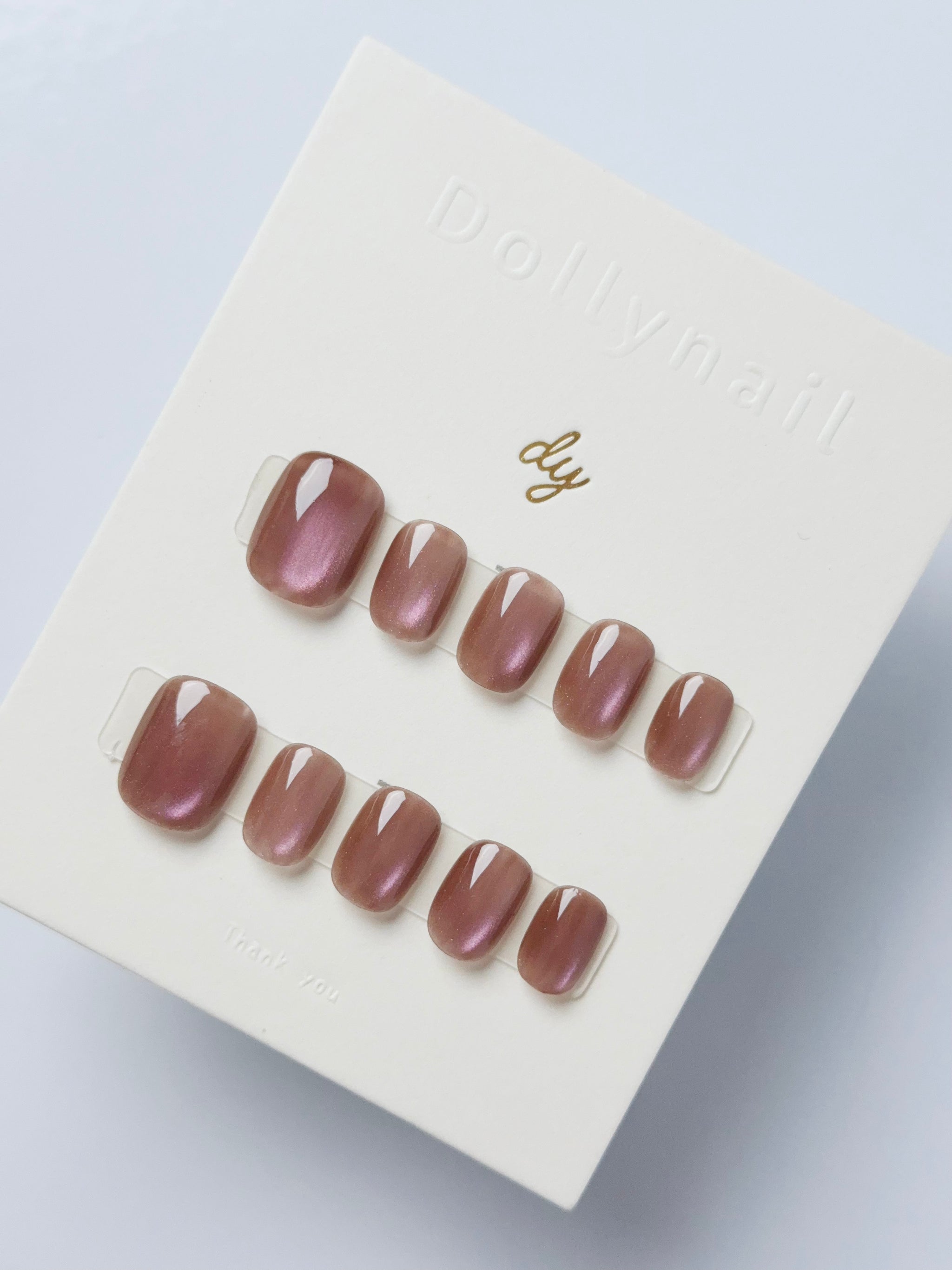 Strawberry chocolate cat eyes Press ons