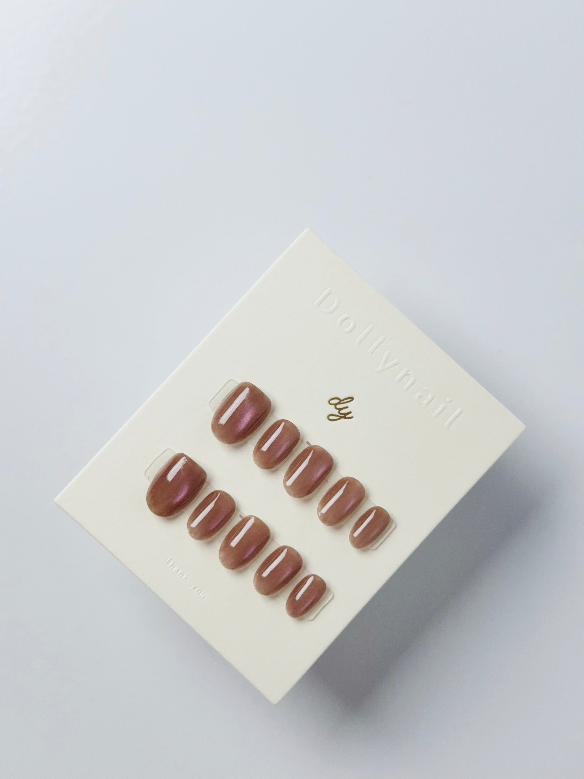 Strawberry chocolate cat eyes Press ons