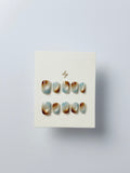 Mint Chocolate cat eyes Press ons