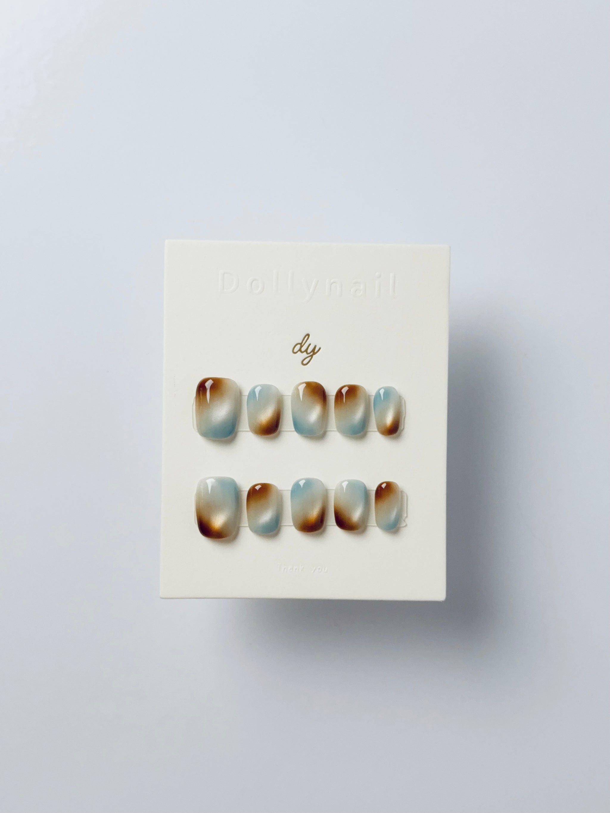 Mint Chocolate cat eyes Press ons