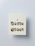 Mint Chocolate cat eyes Press ons