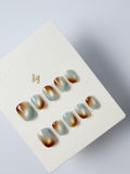 Mint Chocolate cat eyes Press ons