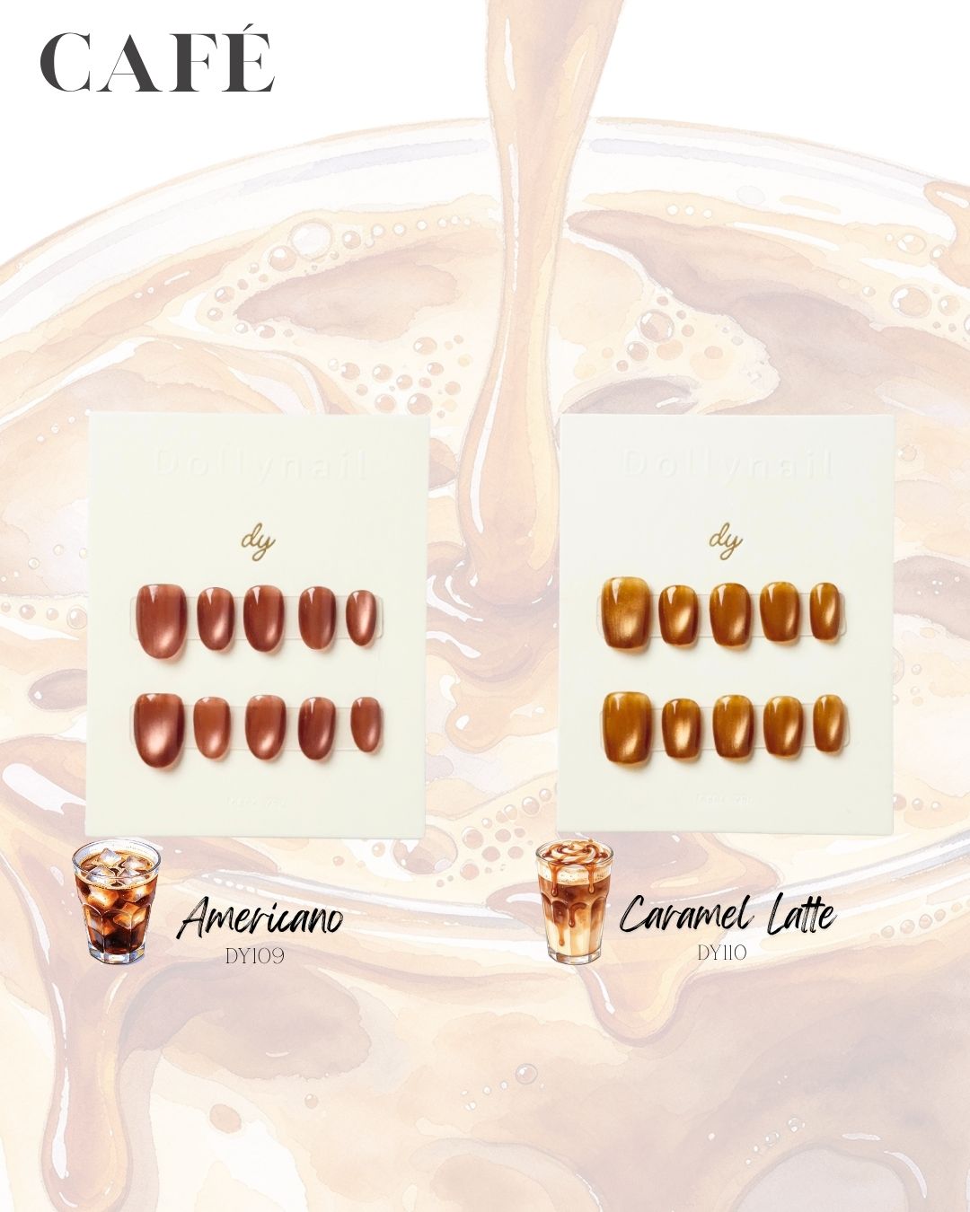 Americano cat eyes Press ons