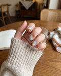 Mint Chocolate cat eyes Press ons