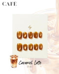 caramel latte cat eyes Press ons