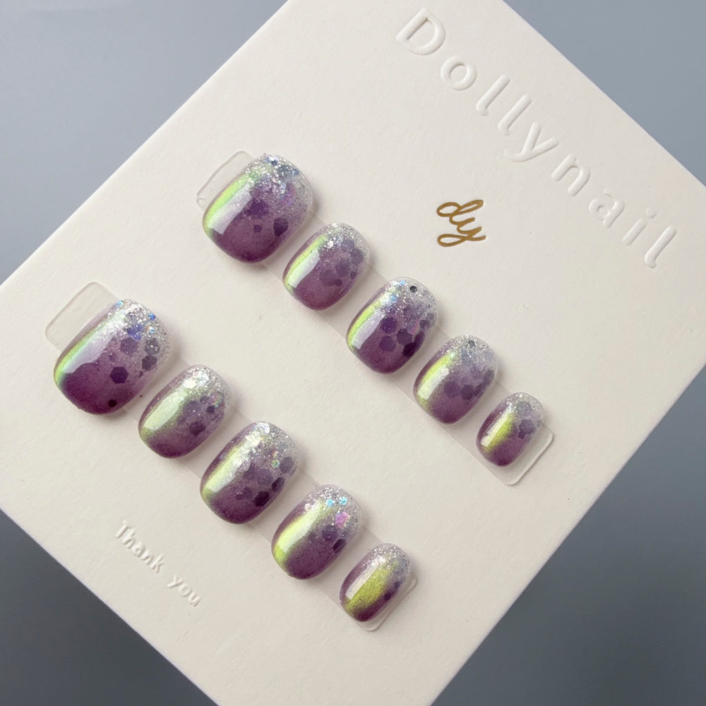 Cosmic Aurora - Iridescent Purple & Glitter