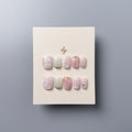 Dollynail 櫻花系列手工穿戴甲。Dollynail sakura handmade press-on nails set with elegant finish.