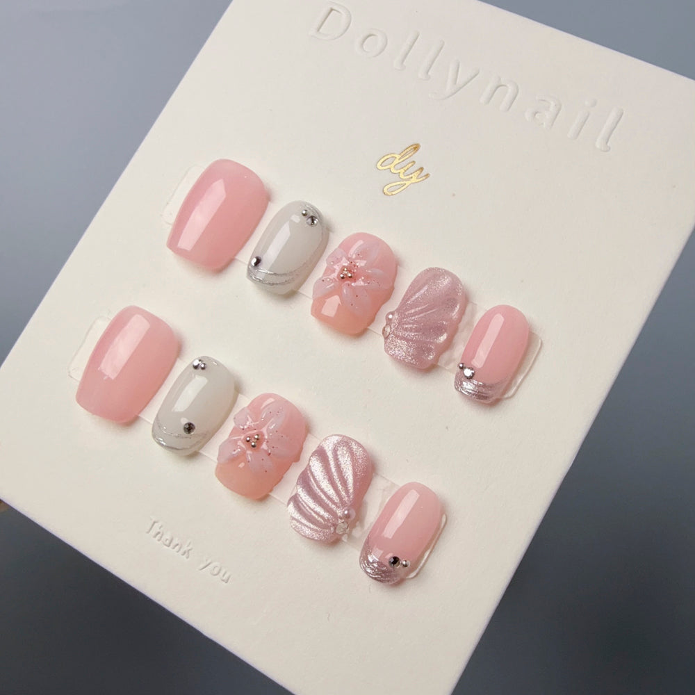 Sakura Gleam - 3D Floral & Wave