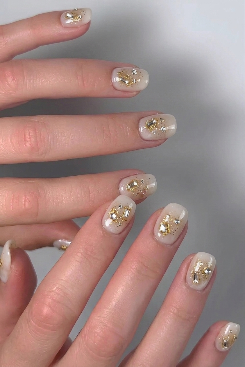 Stardust Glass - Sheer Nude & Crushed Crystal