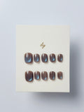 blueberry chocolate cat eyes Press ons