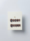 blueberry chocolate cat eyes Press ons