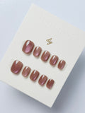 Strawberry chocolate cat eyes Press ons