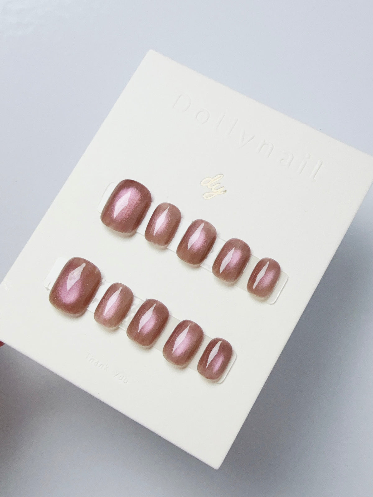 Strawberry chocolate cat eyes Press ons
