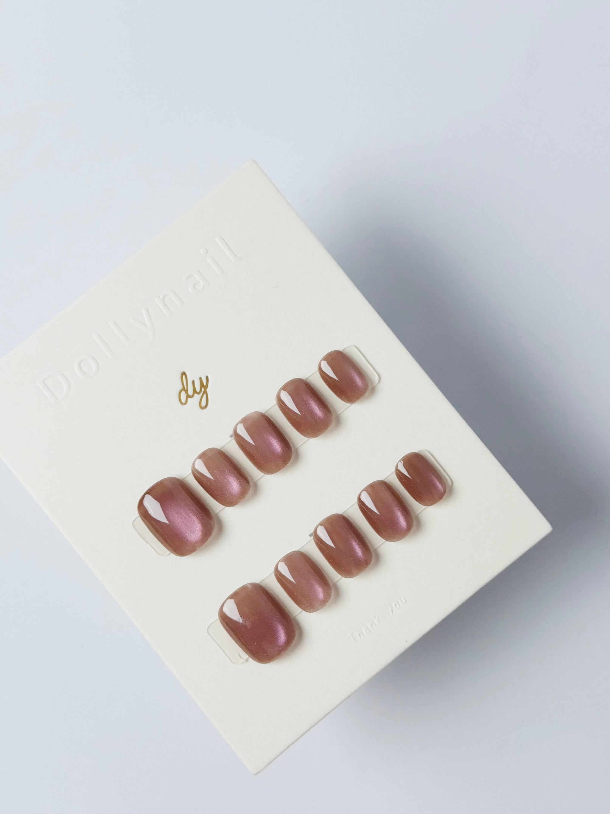 Strawberry chocolate cat eyes Press ons