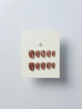 Strawberry chocolate cat eyes Press ons