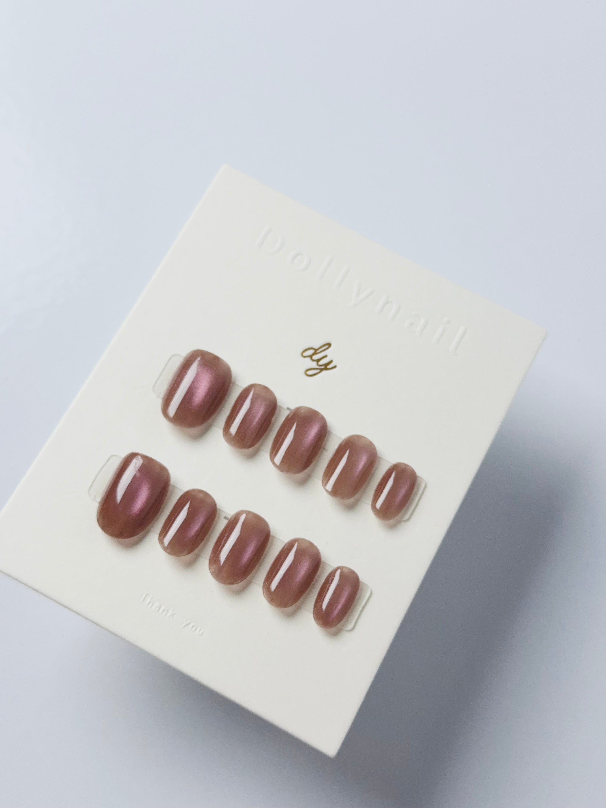 Strawberry chocolate cat eyes Press ons