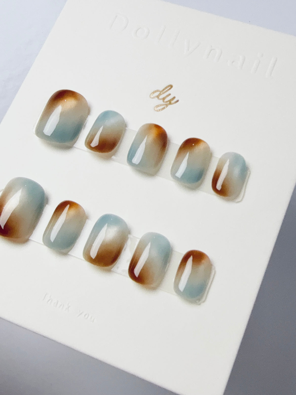 Mint Chocolate cat eyes Press ons