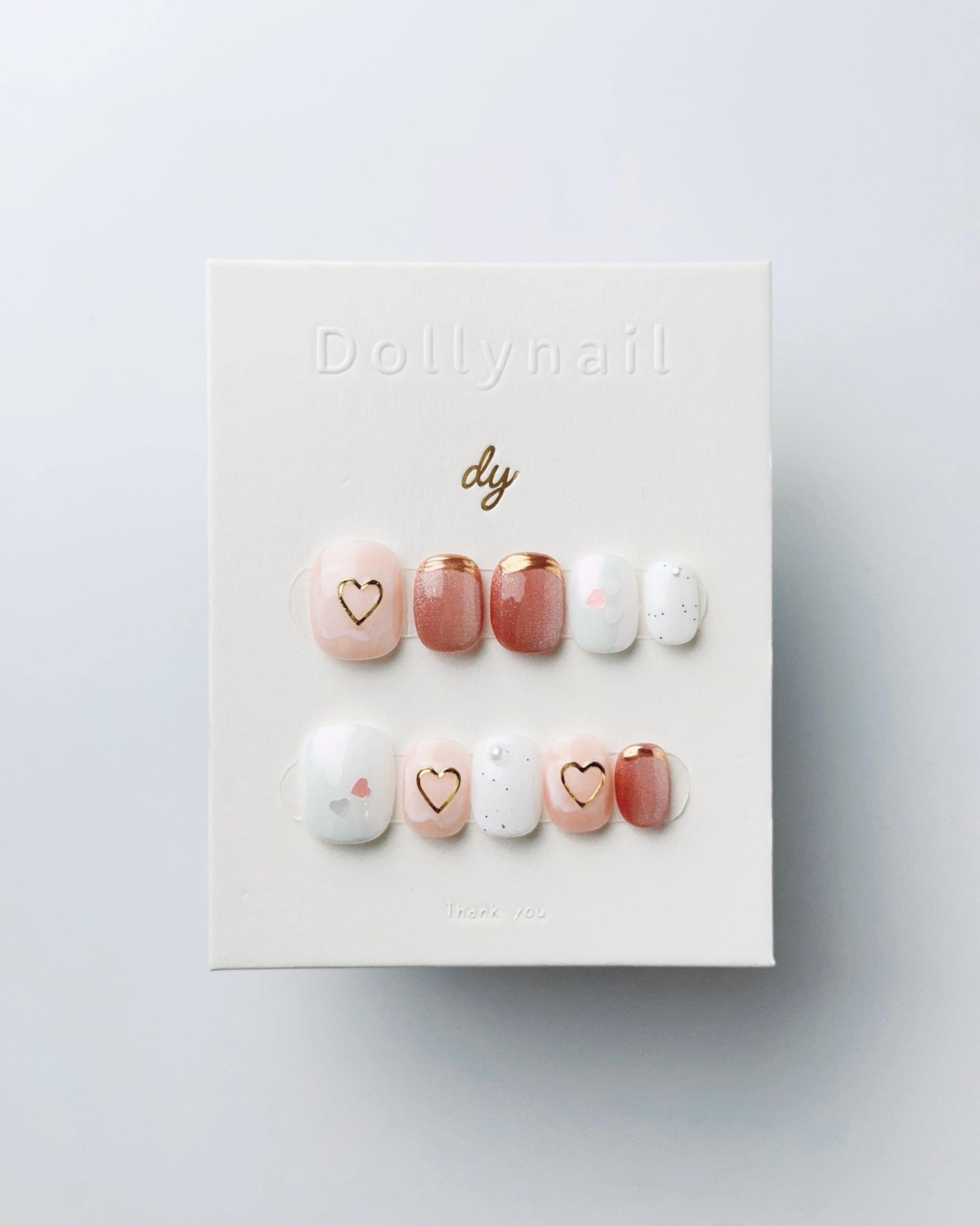 Pearl Heart Sparkle | Press on nails