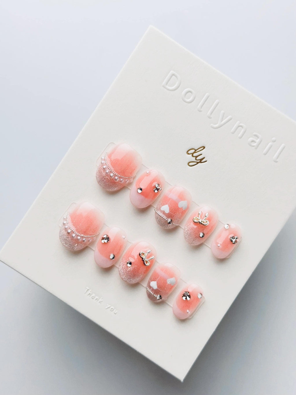 Ballet Slippers in Blush | Press on nails