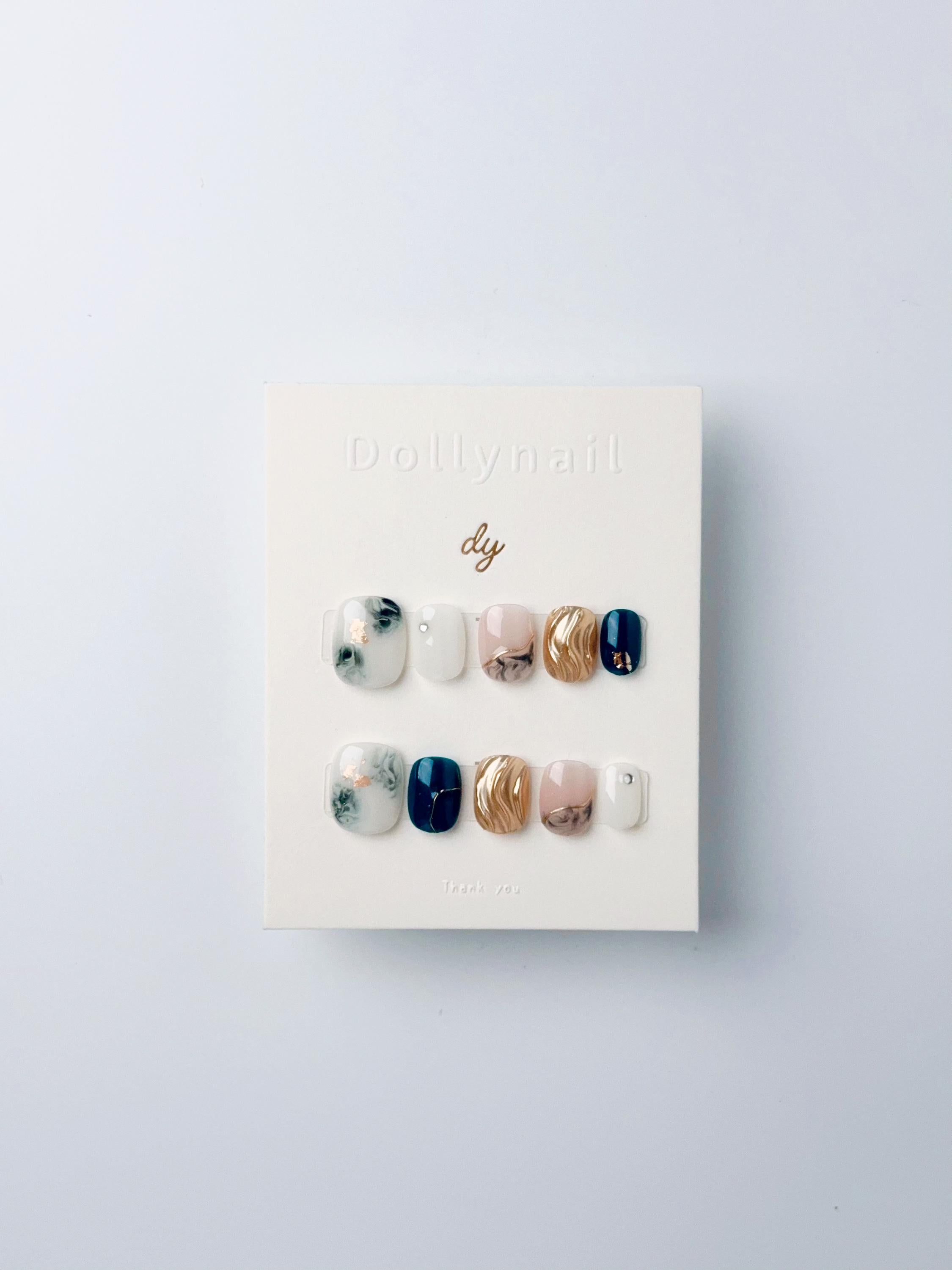 Mixed blue metallic | Press on nails