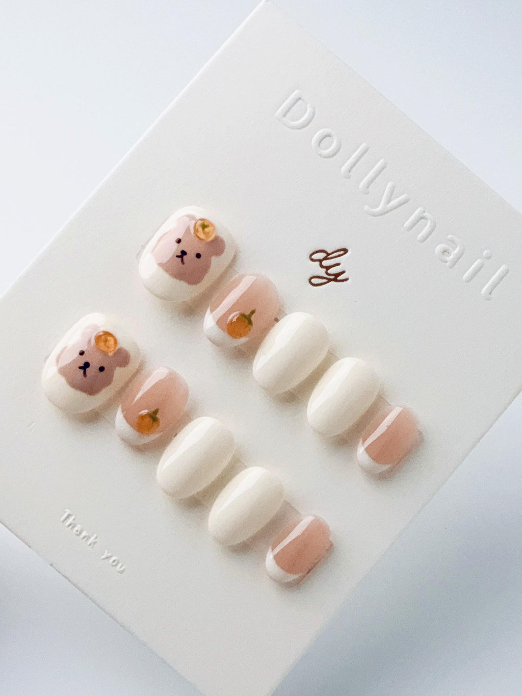 Orange Cream Bear | Press on nails