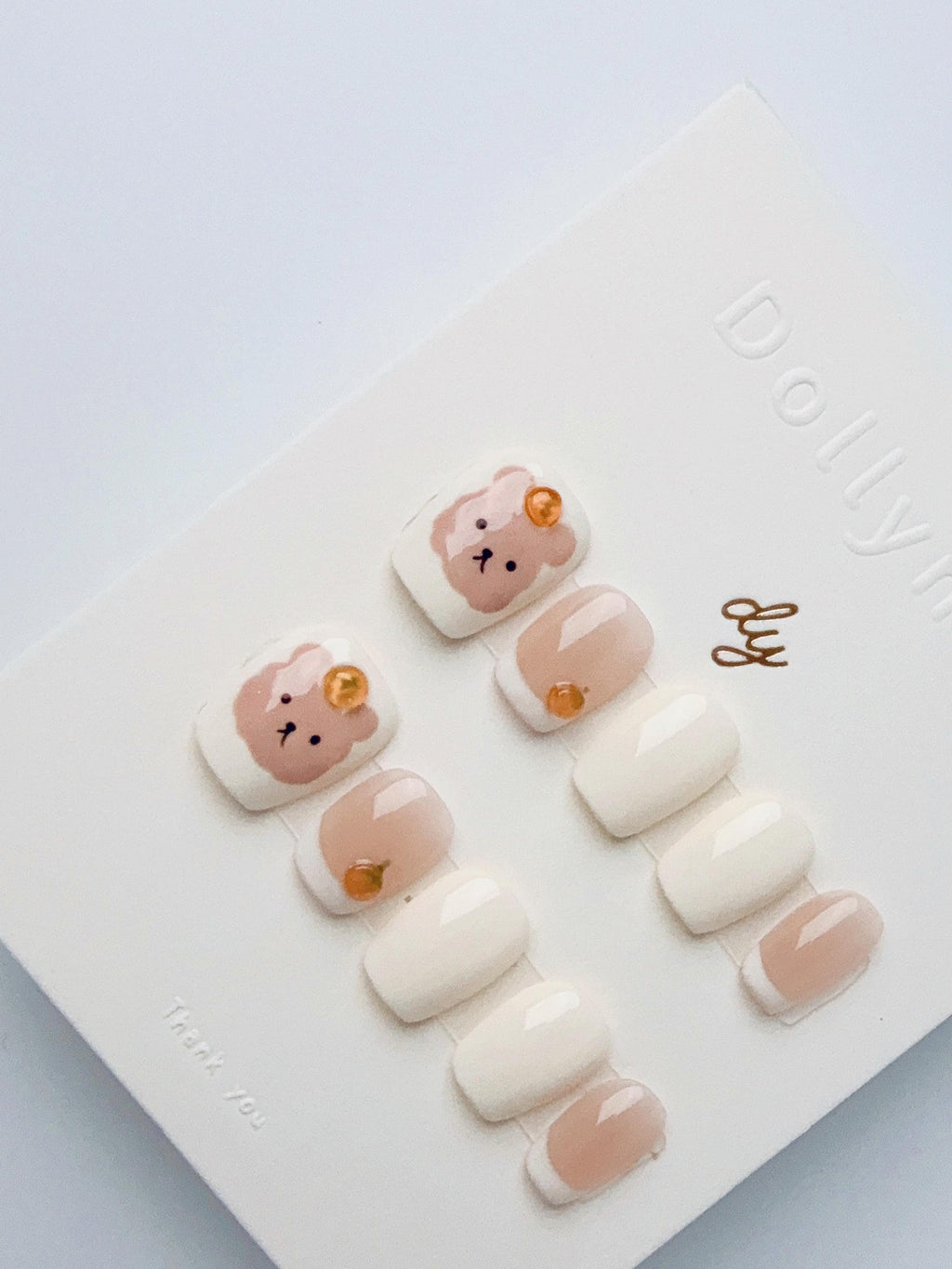 Orange Cream Bear | Press on nails