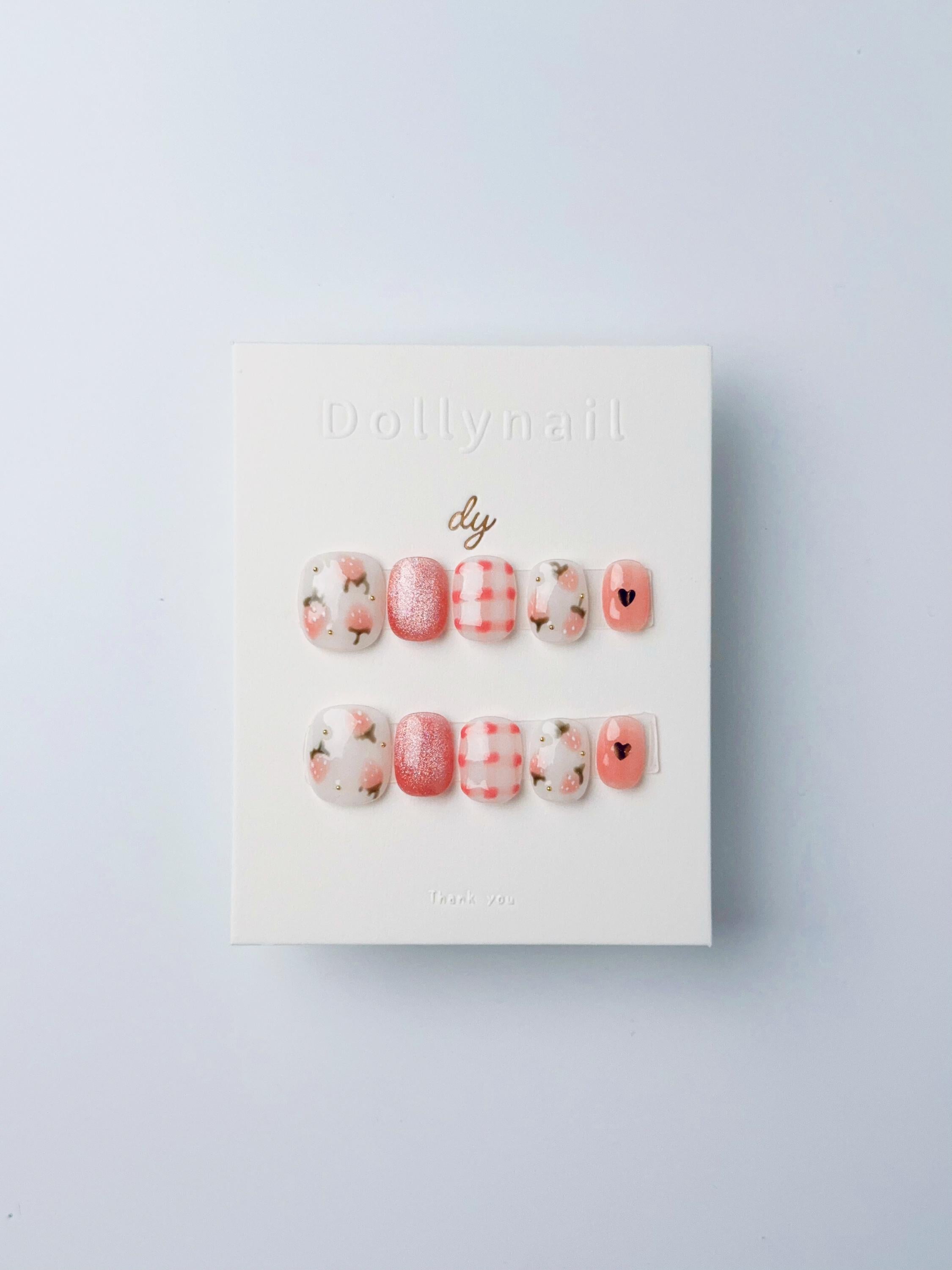 Strawberry Cat's Eye | Press on nails