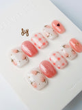Strawberry Cat's Eye | Press on nails
