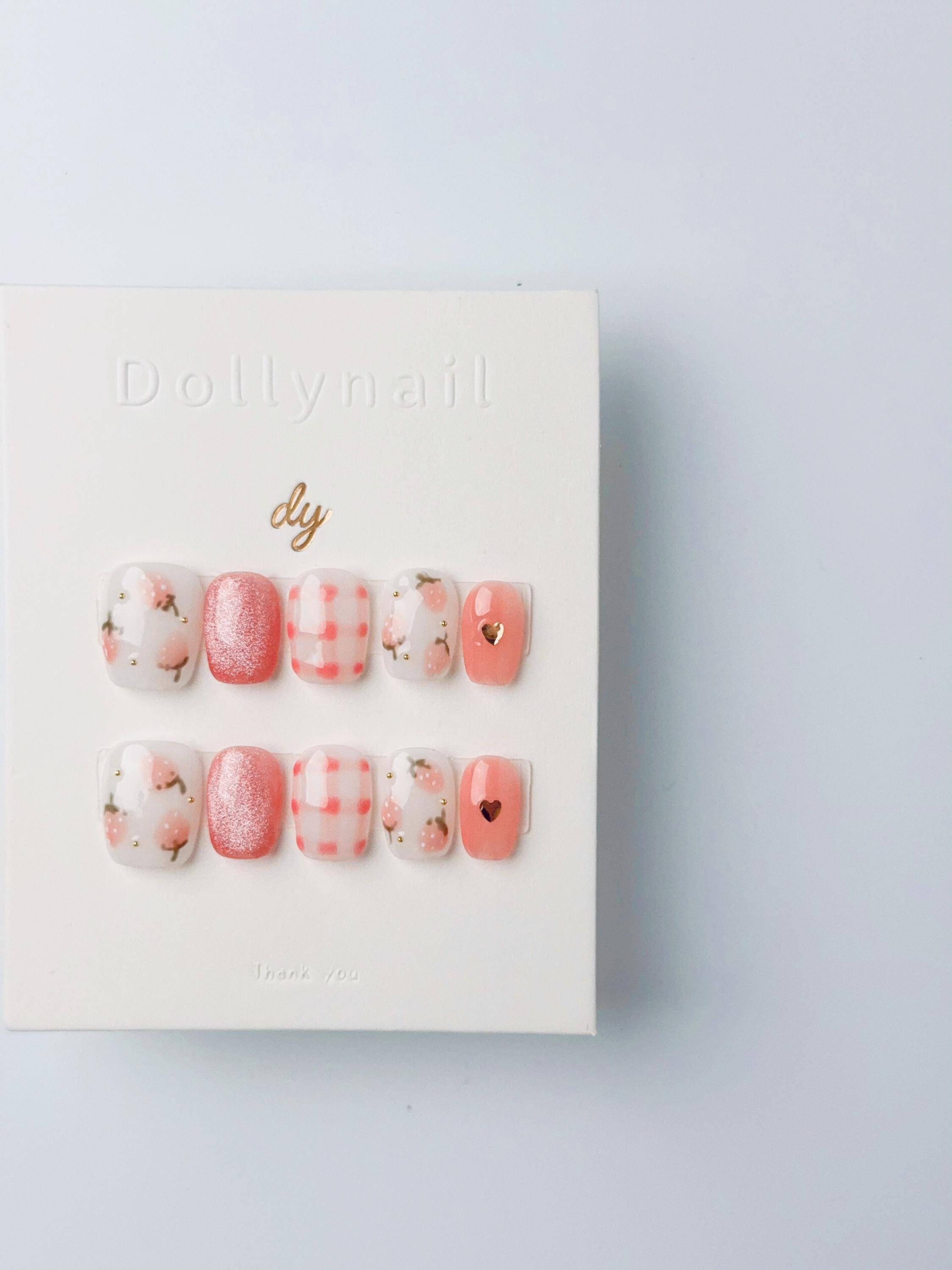 Strawberry Cat's Eye | Press on nails