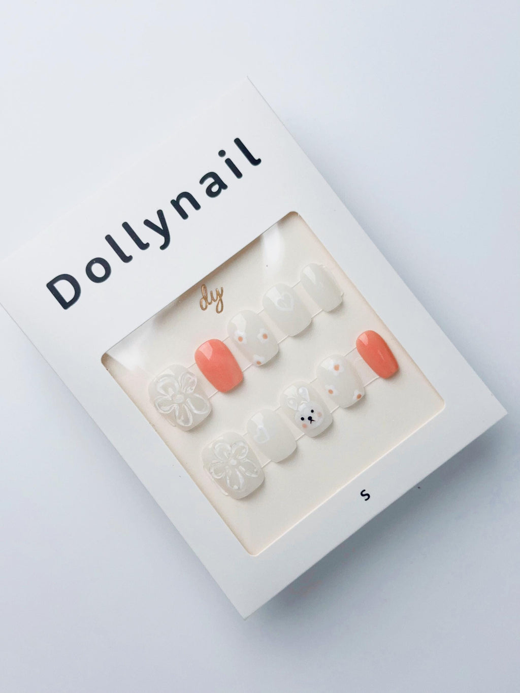 White Flower Rabbit | Press on nails