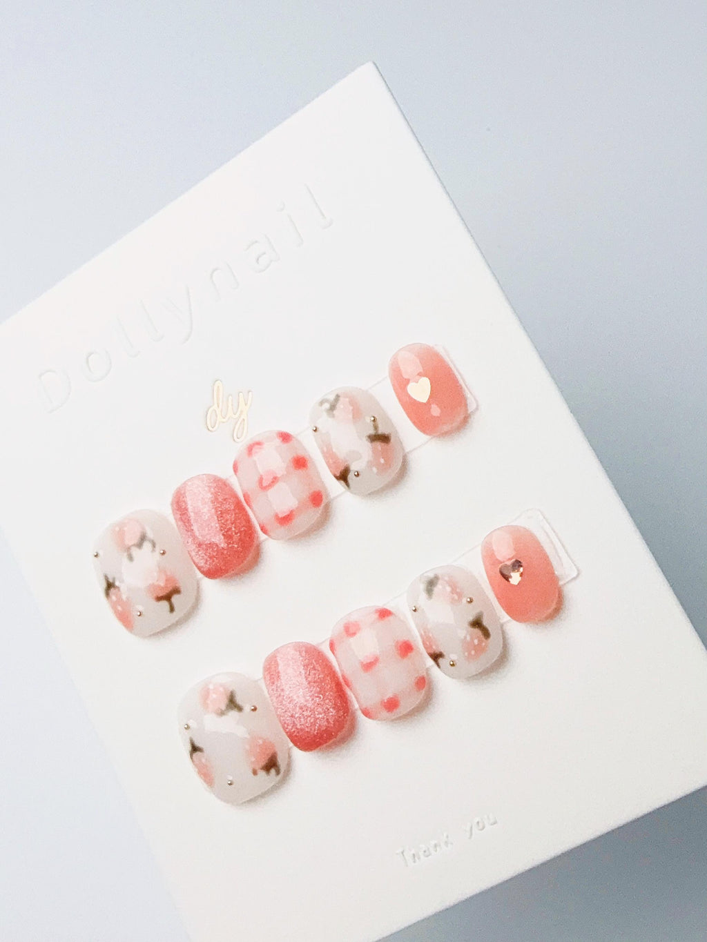 Strawberry Cat's Eye | Press on nails