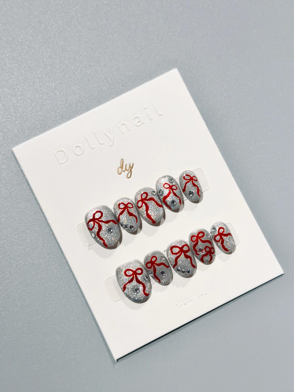 Scarlet Bow Spark | Press on nails