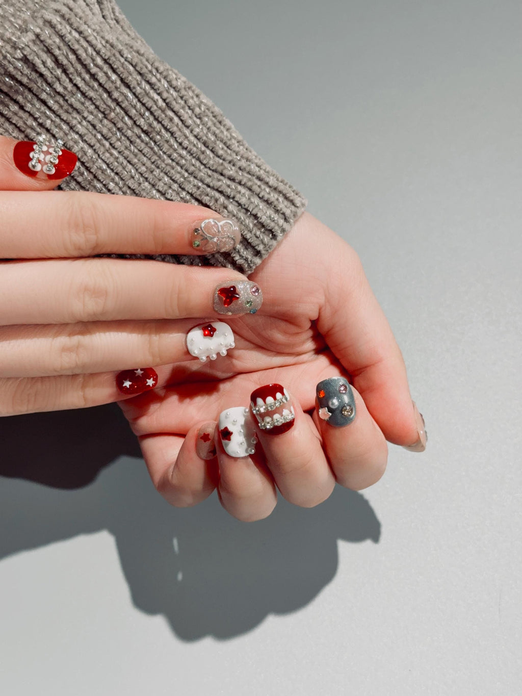Crimson Star Butterfly | Press on nails