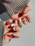 Crimson Star Butterfly | Press on nails