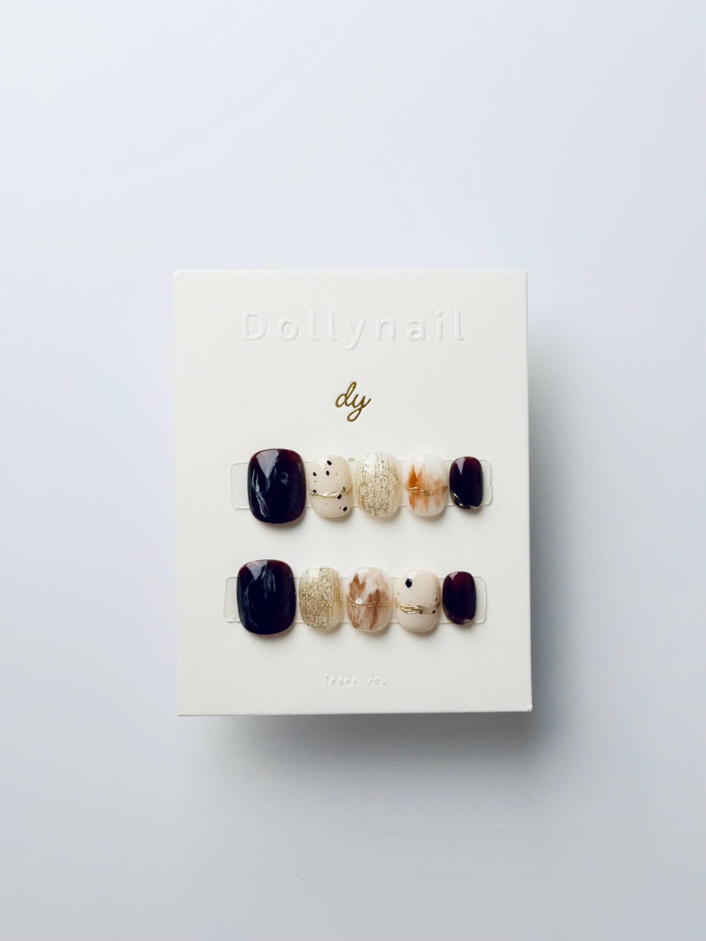 Hazel Gold Melt | Press on nails