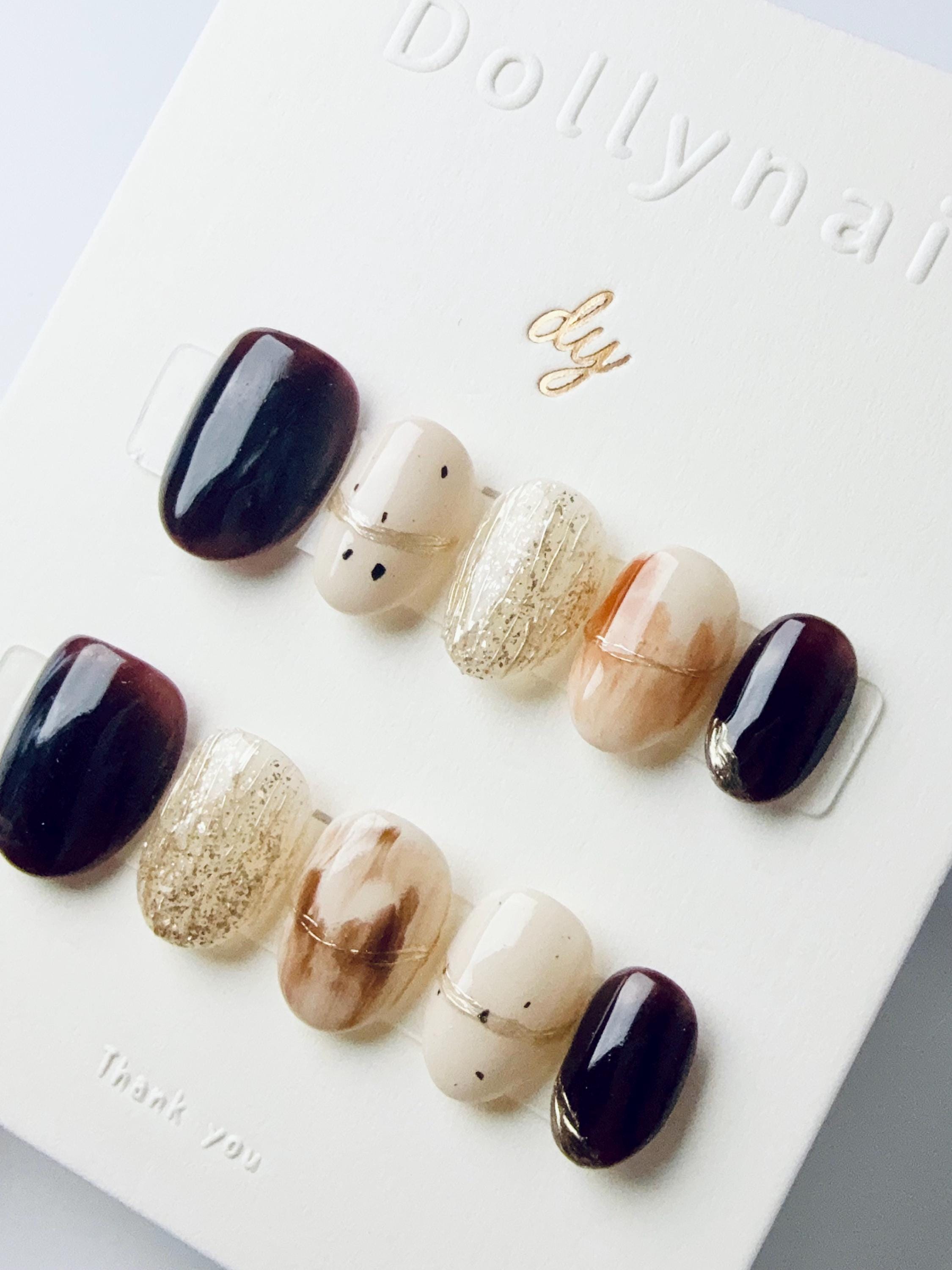 Hazel Gold Melt | Press on nails