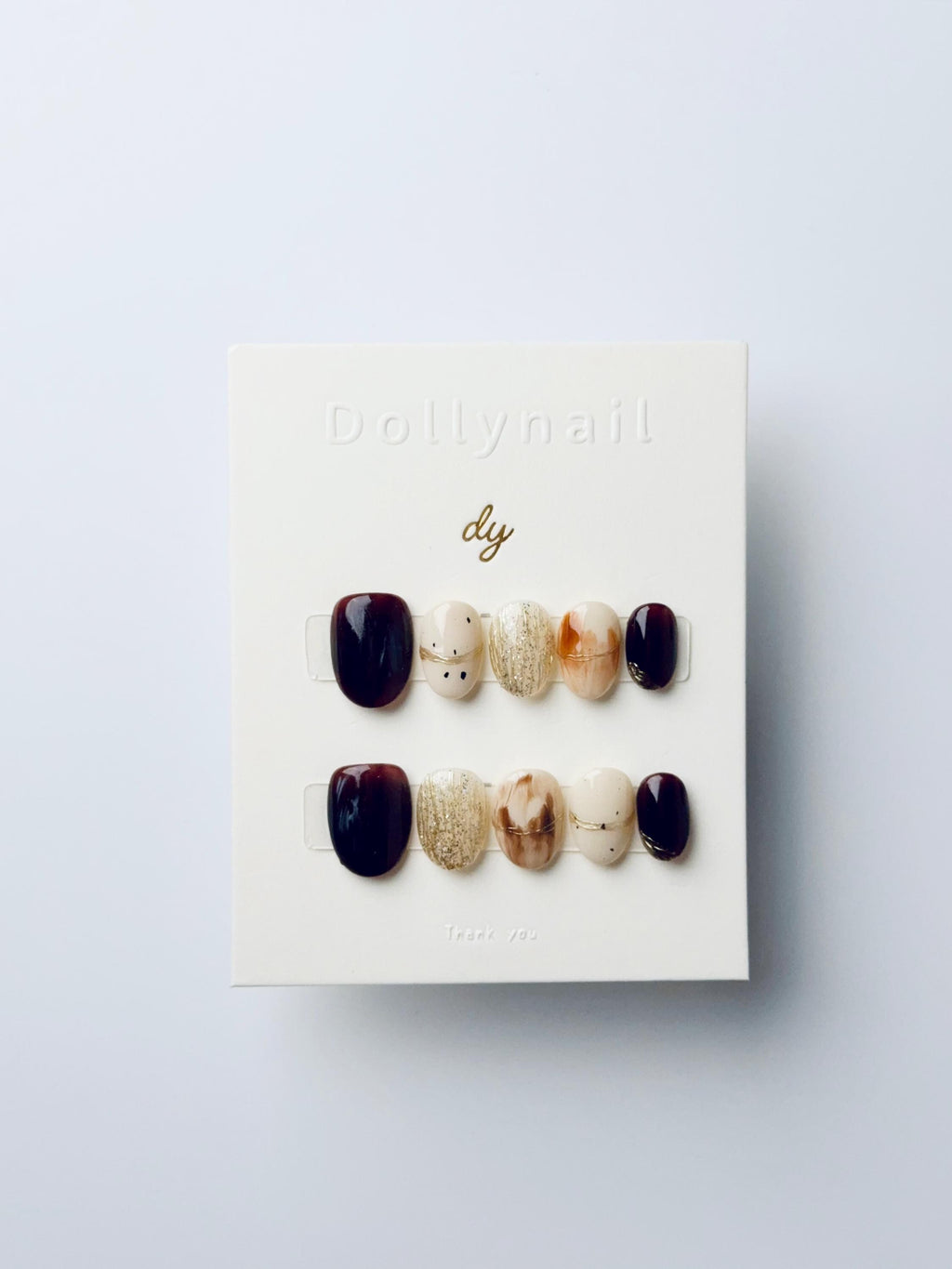Hazel Gold Melt | Press on nails